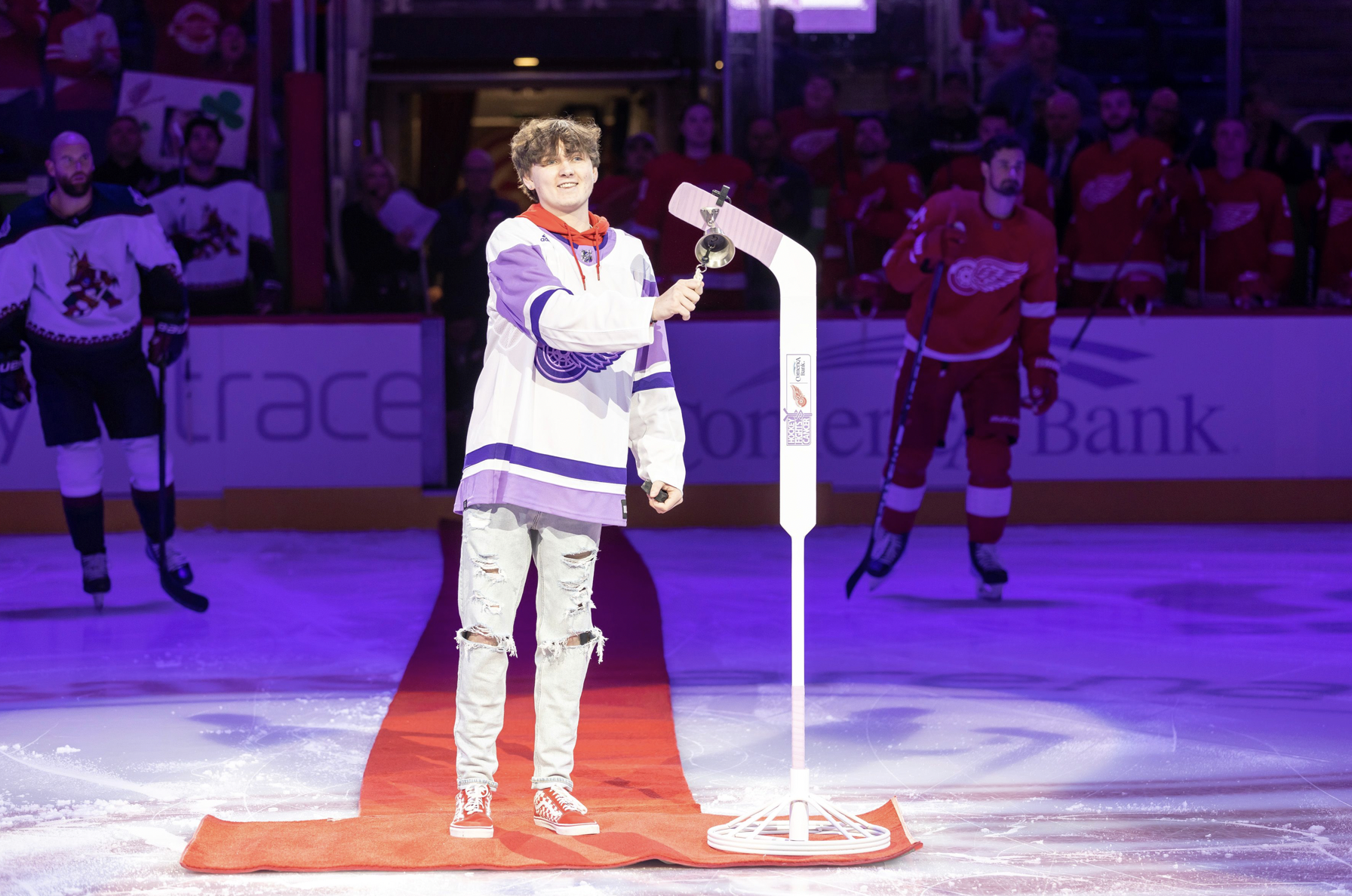 Hockey Fights Cancer Ceremonial Puck Drop 