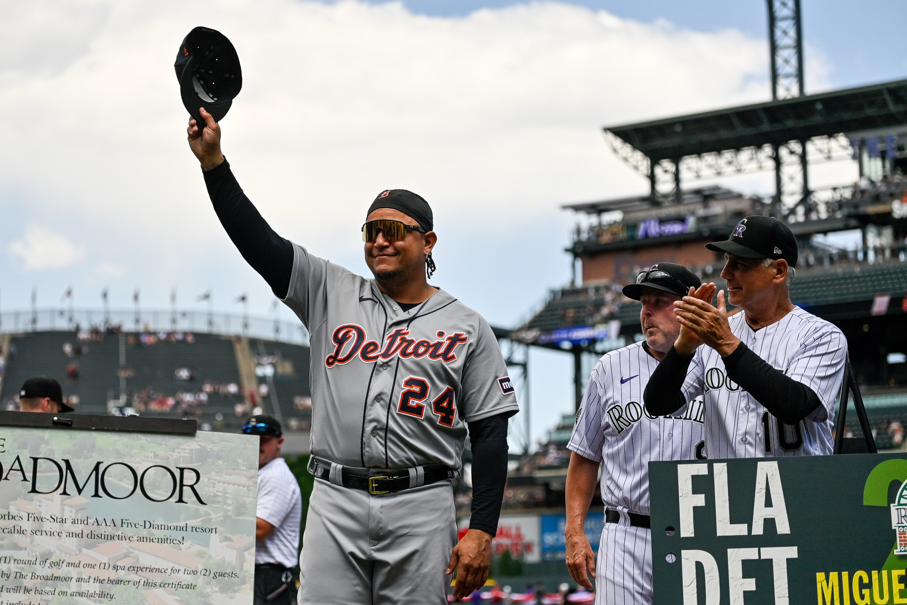 Miggy receiving his 2013 MLB All-Star Game jersey (7/14/13