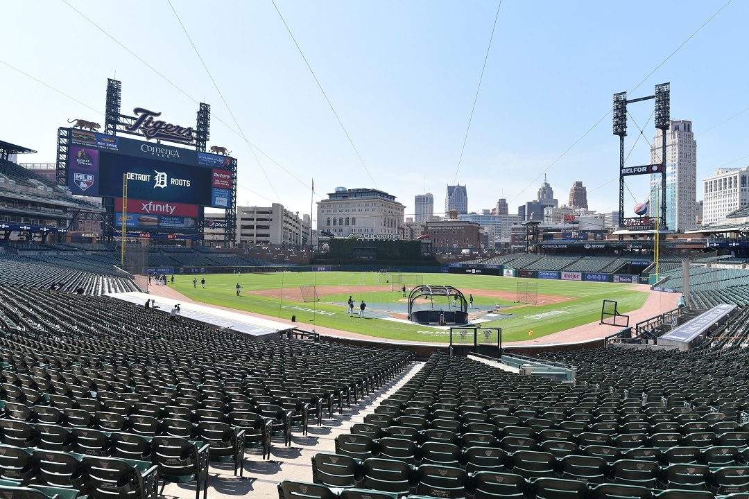 How many fans will be allowed inside Comerica Park on Opening Day?