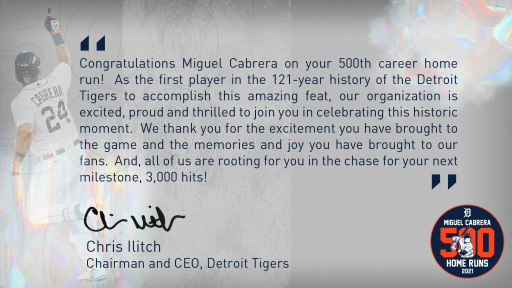 Miguel Cabrera: Detroit Tigers first baseman becomes the 28th player to  join the 500 home run club