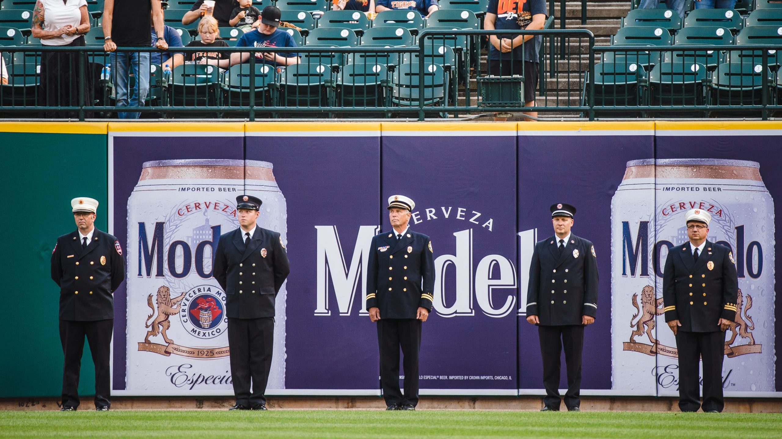 Tigers And Belfor Property Restoration Recognized Local First Responder Heroes On th Anniversary Of 9 11 At Comerica Park Ilitch Companies News Hub