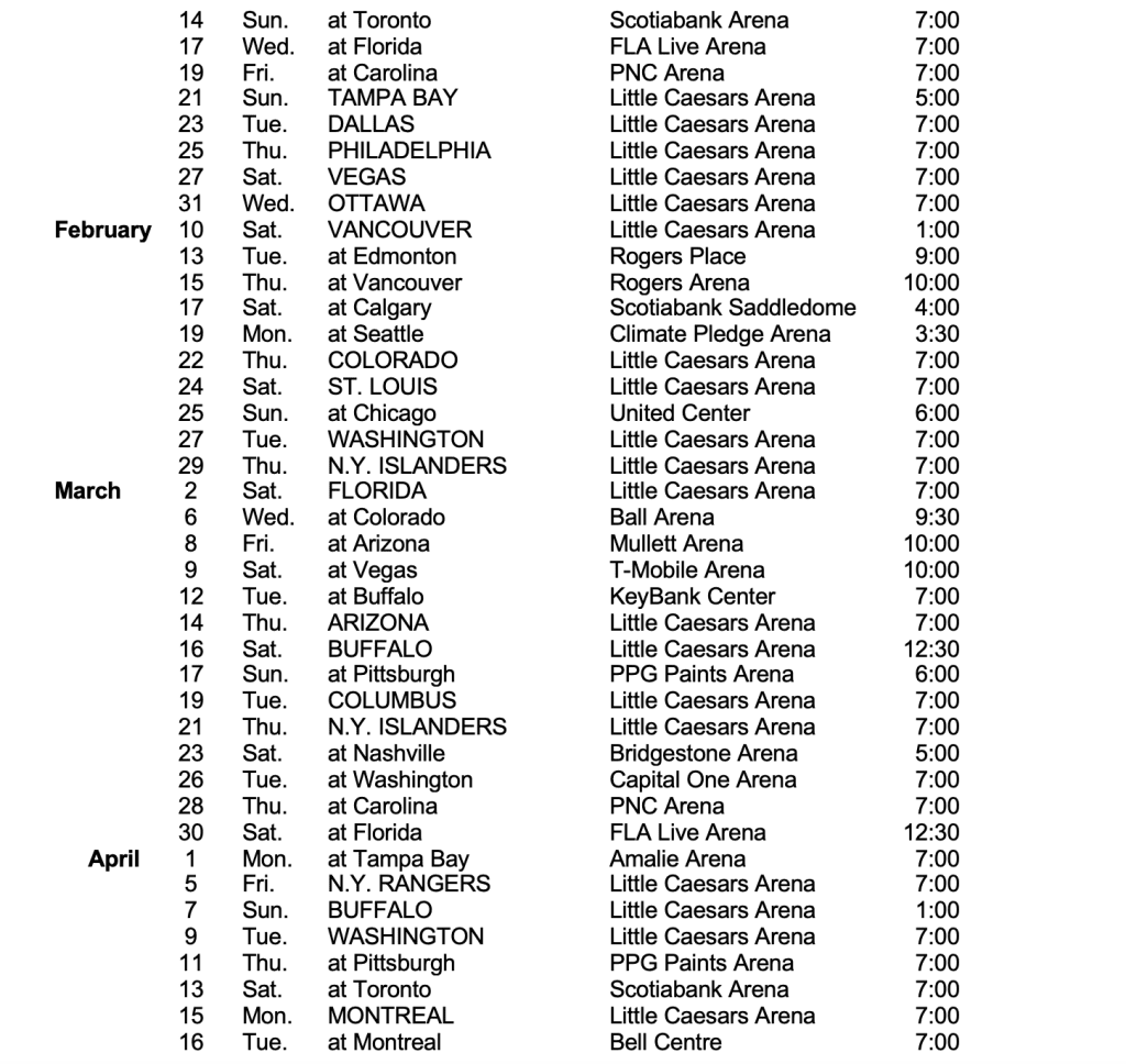 Detroit Red Wings Announce 2023-24 Preseason Schedule - Ilitch Companies  News Hub