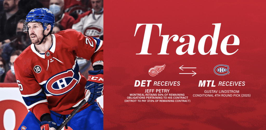 Detroit Red Wings Acquire Jeff Petry from Montreal Canadiens in