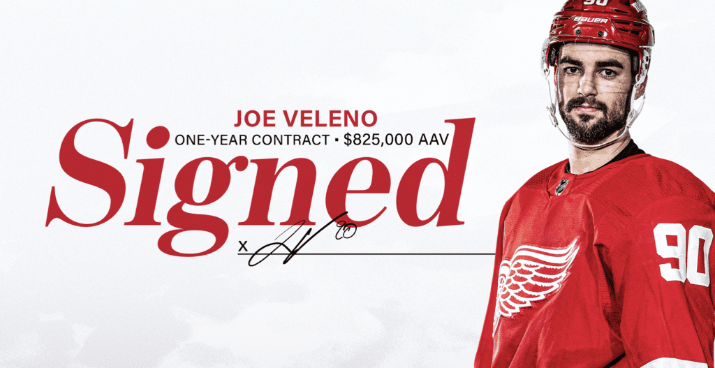 Joe Veleno Signed Detroit Red Wings Jersey (Veleno COA)